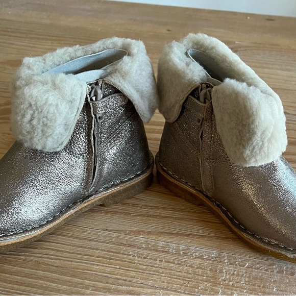 Emile et Ida Girls Gold Leather Boots size 27 - Picture 6 of 7